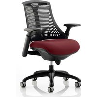 Flex Task Black Back Office Chair With Ginseng Chilli Seat