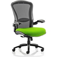 Houston Heavy Black Back Office Chair With Myrrh Green Seat
