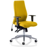 Onyx Office Chair In Senna Yellow With Arms