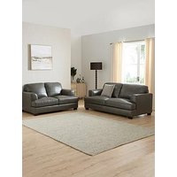 Very Home Astoria Italian Leather 3 Seater + 2 Seater Sofa Set