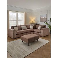 Very Home Amara Right Hand Double Arm Corner Group With Footstool