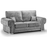 Vegas 3 Seater Sofa Grey Fabric