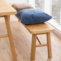 Galveston Wooden Rectangular Dining Bench In Matt Oak