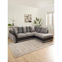 Very Home Nova Fabric/Faux Leather Right Hand Single Arm Sofa
