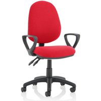 Eclipse II Fabric Office Chair In Bergamot Cherry With Loop Arms