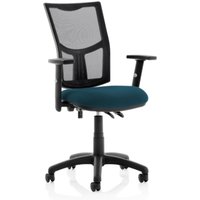 Eclipse II Mesh Back Office Chair In Teal And Adjustable Arms