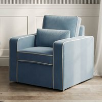 Dixon Fabric Armchair - Ice Blue