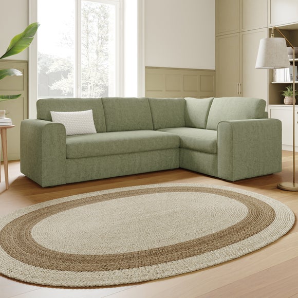 Abel Vintage Soft Chenille Corner Sofa