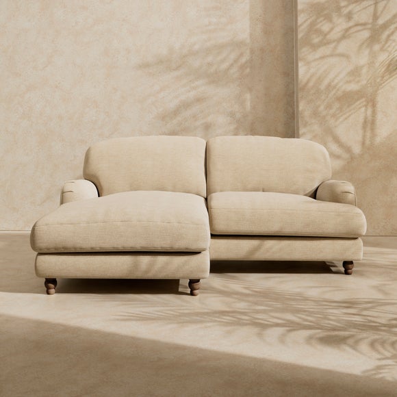 Arthur Linen Chenille Corner Chaise Sofa
