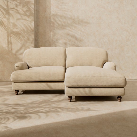 Arthur Linen Chenille Corner Chaise Sofa