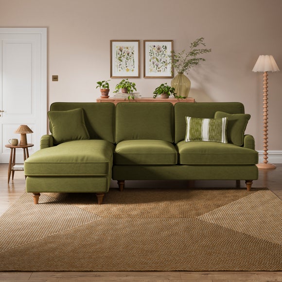 Beatrice II Velvet Corner Chaise Sofa