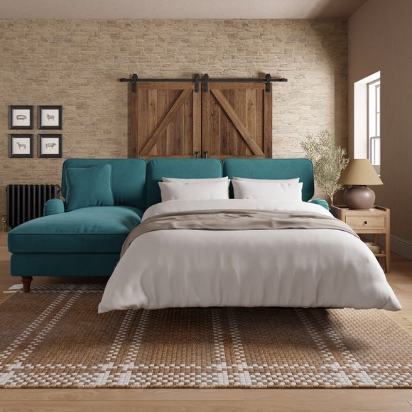 Beatrice II Velvet Corner Storage Sofa Bed