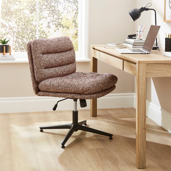 Bertha Tonal Boucle Wide Criss Cross Office Chair