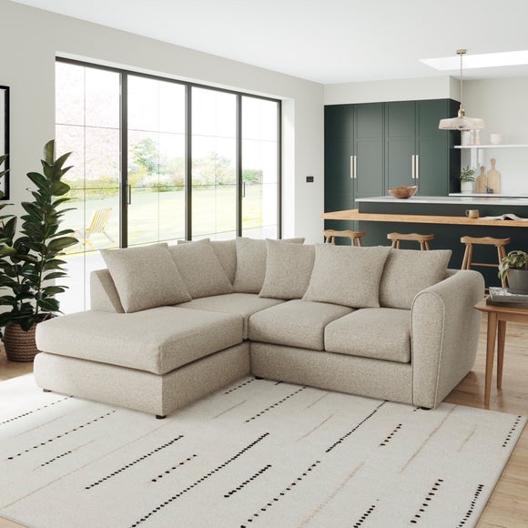 Blake Basket Weave Texture Corner Chaise Sofa