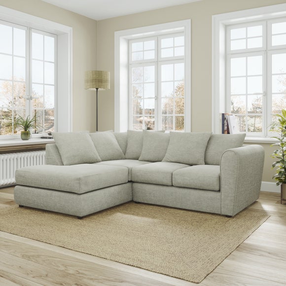 Blake Curved Arm Chunky Chenille Corner Chaise Sofa