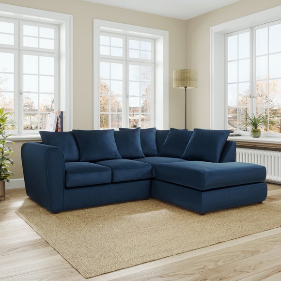 Blake Curved Arm Opulent Velvet Corner Chaise Sofa