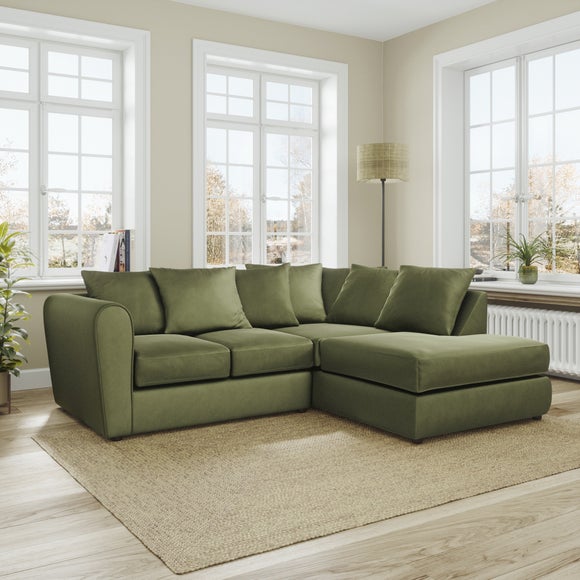 Blake Curved Arm Opulent Velvet Corner Chaise Sofa