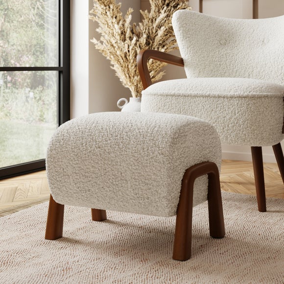Curved Wooden Footstool
