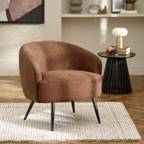 Dahlia Faux Linen Accent Chair