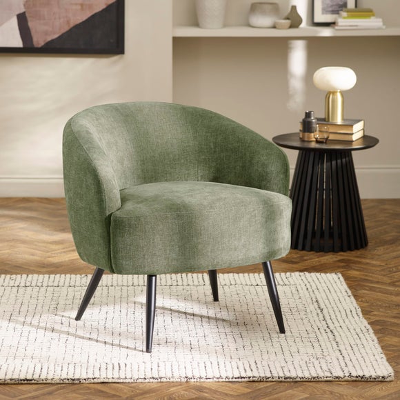 Dahlia Faux Linen Accent Chair