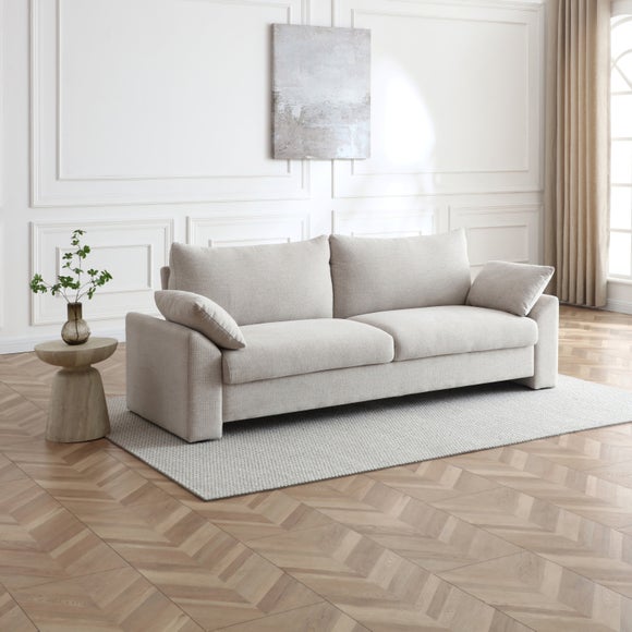 Darna Textured Chenille 3 Seater Clic Clac Single Sofa Bed