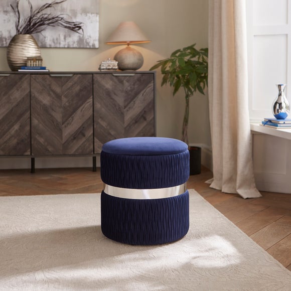 Eden Velvet Storage Footstool