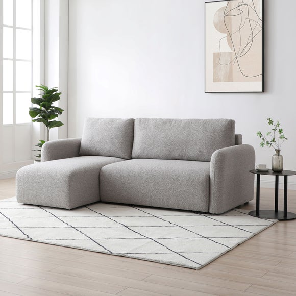 Finty Soft Boucle Corner Sofa Bed
