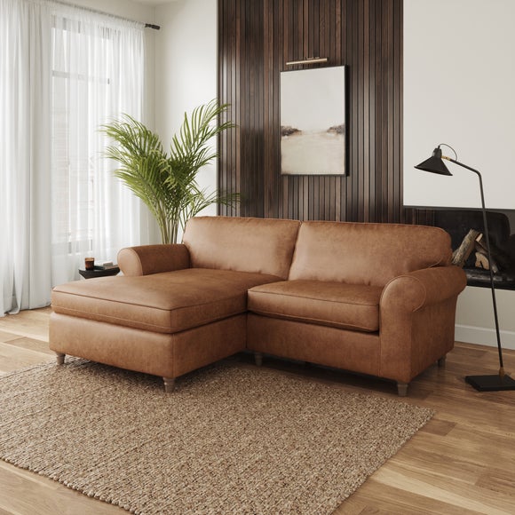Flori Arizona Faux Leather Corner Chaise Sofa
