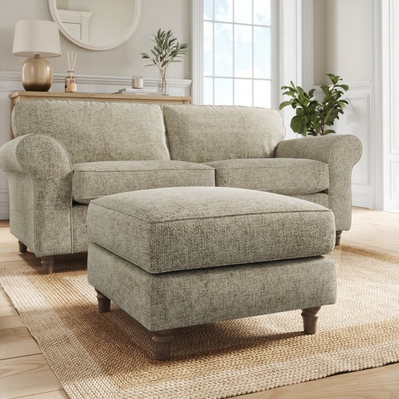 Flori Chunky Chenille Footstool