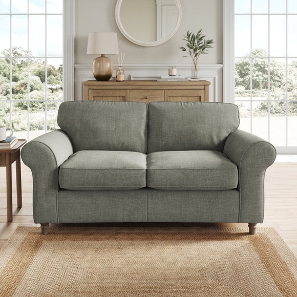 Flori Tonal Plush Chenille 2 Seater Sofa