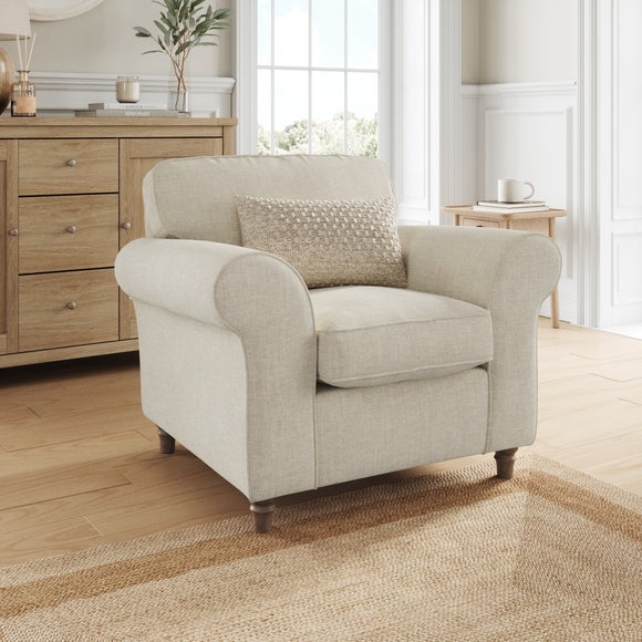 Flori Tonal Plush Chenille Armchair
