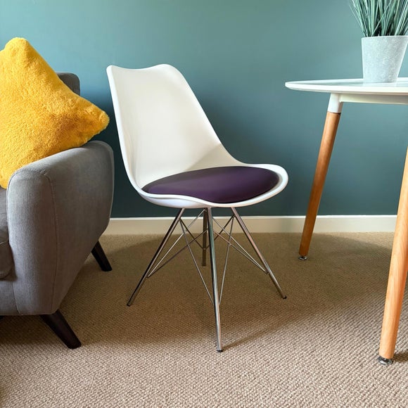 Fusion Living Soho White Plastic Dining Chair