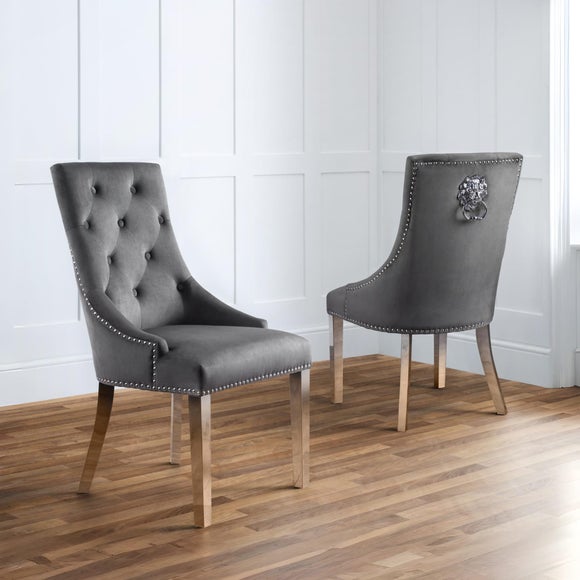 Gladstone Set Of 2 Lion Head Dining Chairs