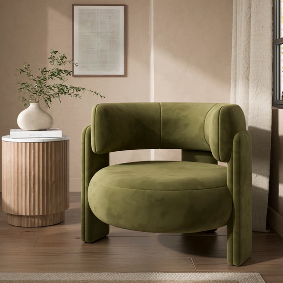 Hailey Chunky Velvet Accent Chair