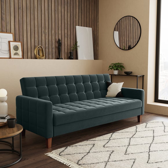 Harlow Velvet Storage Double Sofa Bed