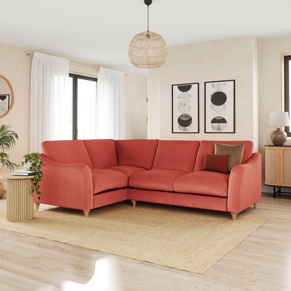 Hattie Matte Plush Velvet Corner Sofa