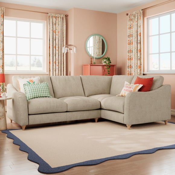 Hattie Tonal Plush Chenille Corner Sofa