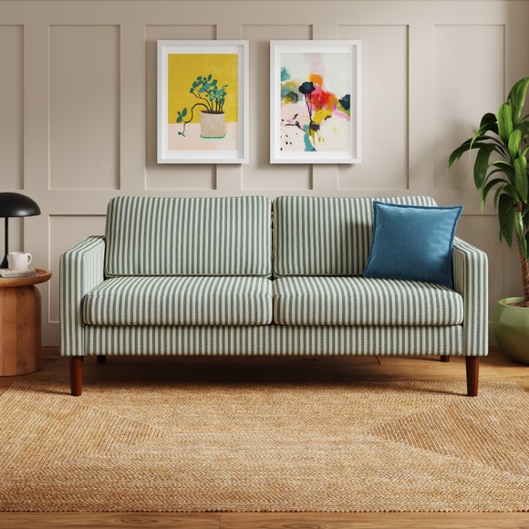 Jacob Linford Stripe Compact 3 Seater Sofa