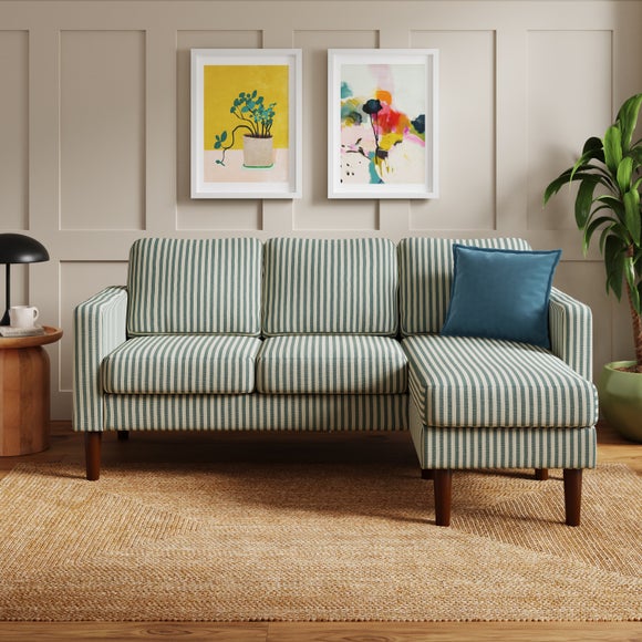 Jacob Linford Stripe Compact Corner Chaise Sofa
