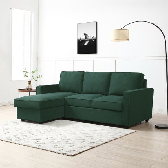 Kayden Woven Reversible Trundle Corner Double Sofa Bed