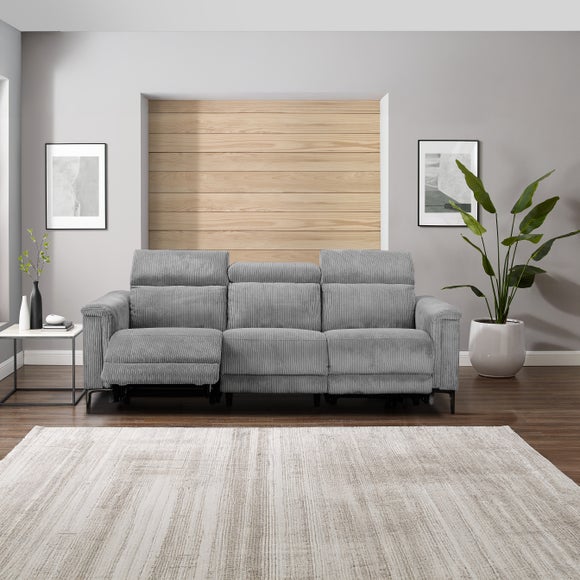 Lund Corduroy Power Recliner 3 Seater Sofa