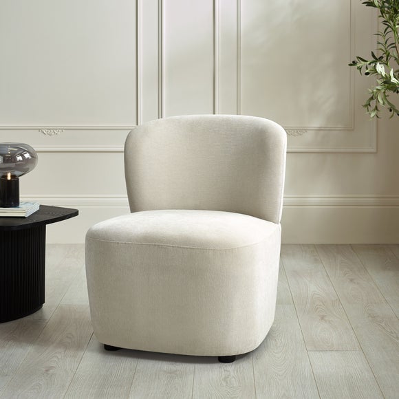 Lunetta Chenille Armless Accent Chair