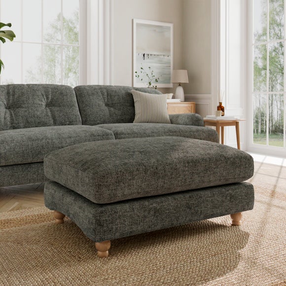 Martha Chunky Chenille Footstool