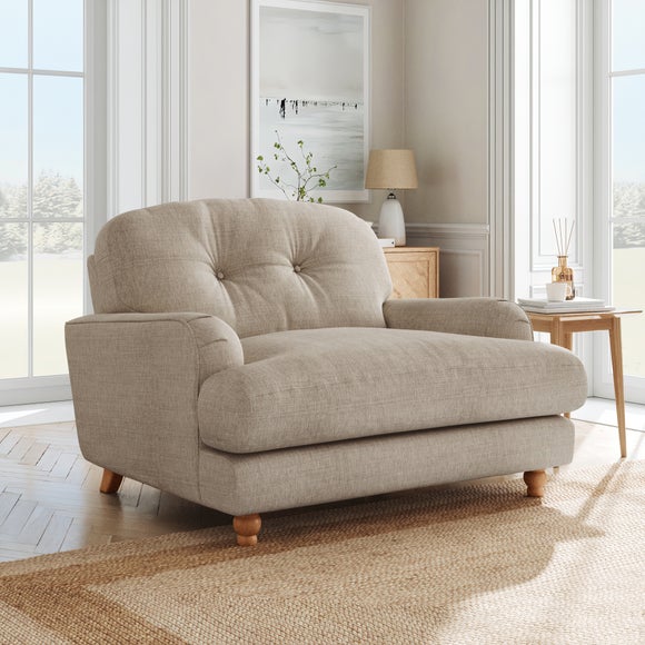 Martha Faux Linen Snuggle Chair