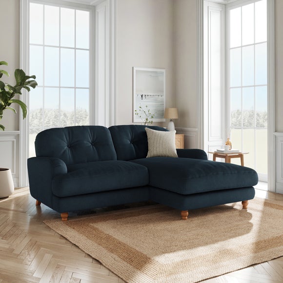 Martha Matte Plush Velvet Corner Chaise Sofa