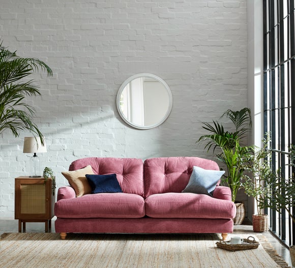 Martha Vintage Soft Chenille 3 Seater Sofa