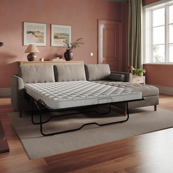 Max Multi Yarn Boucle Corner Storage Sofa Bed