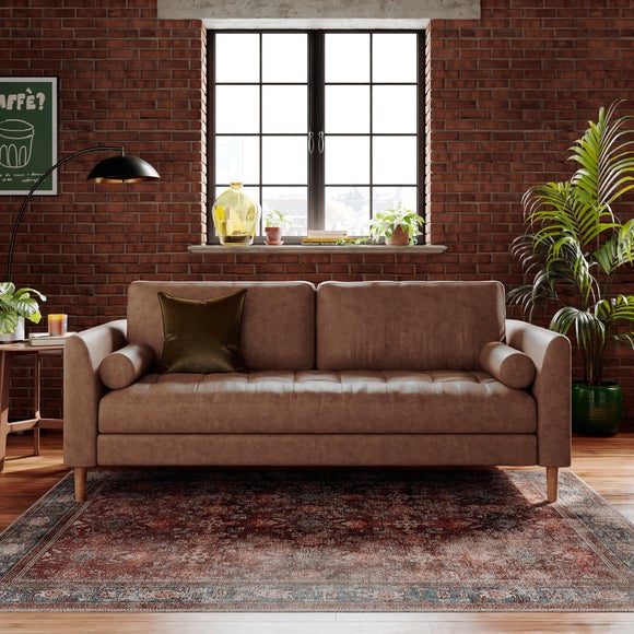 Max Soft Faux Leather 3 Seater Sofa