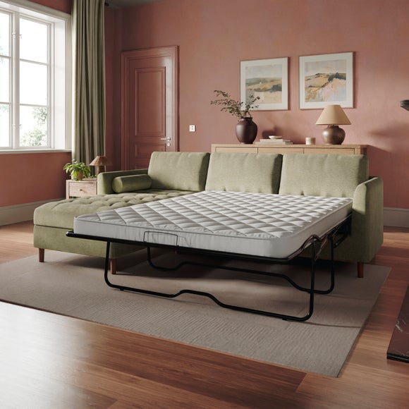 Max Soft Tonal Chenille Corner Storage Sofa Bed