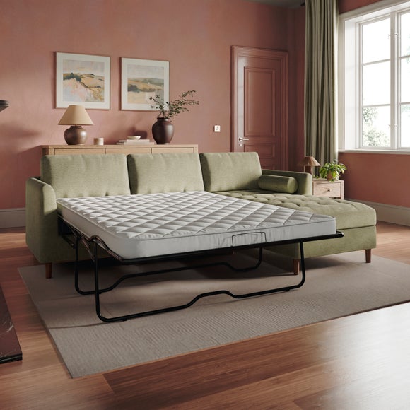 Max Soft Tonal Chenille Corner Storage Sofa Bed